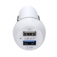 ABO艾博车载充电器C2 2.4A急速闪充 双USB输出 优质PC陶瓷料